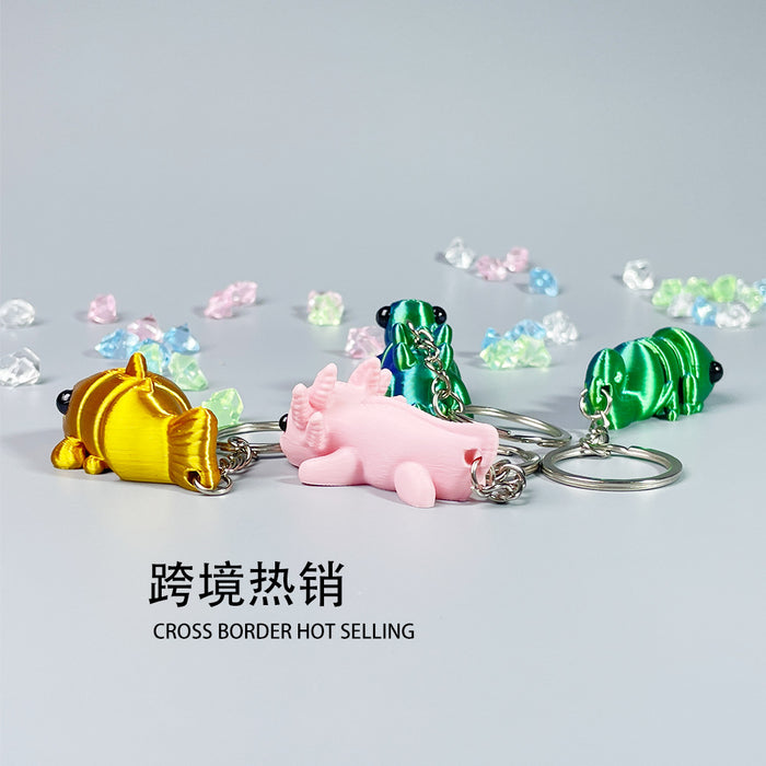 Wholesale Keychain pendant mini movable and flexible joint hanging accessory 3D printed accessory