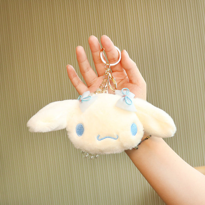 Wholesale Cute Floppy Eared Dog Plush Keychain Bag Charm PP Cotton Filled Fashion Accessory For Bags And Keys