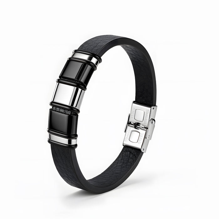 Wholesale Men' s Bamboo Stainless Steel Bracelet Fashion Accessory