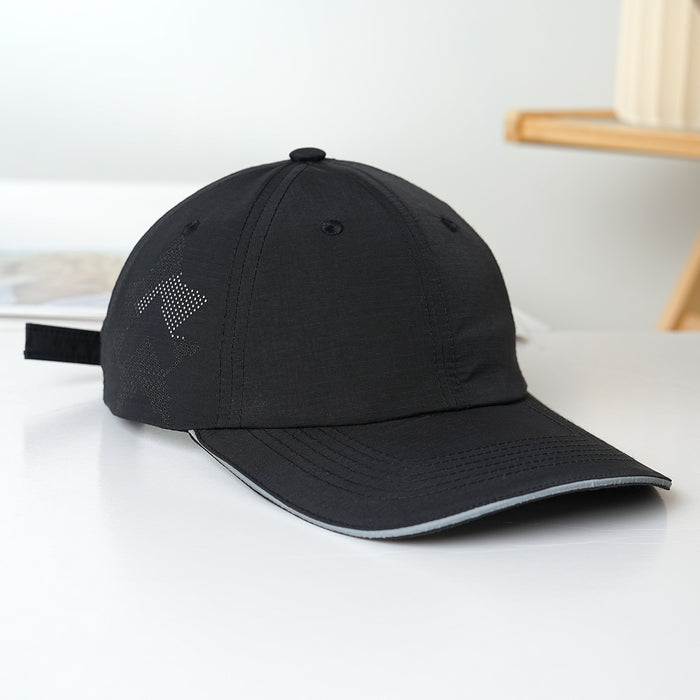 Wholesale Quick drying waterproof baseball cap, casual duckbill cap, perforated breathable reflective cap