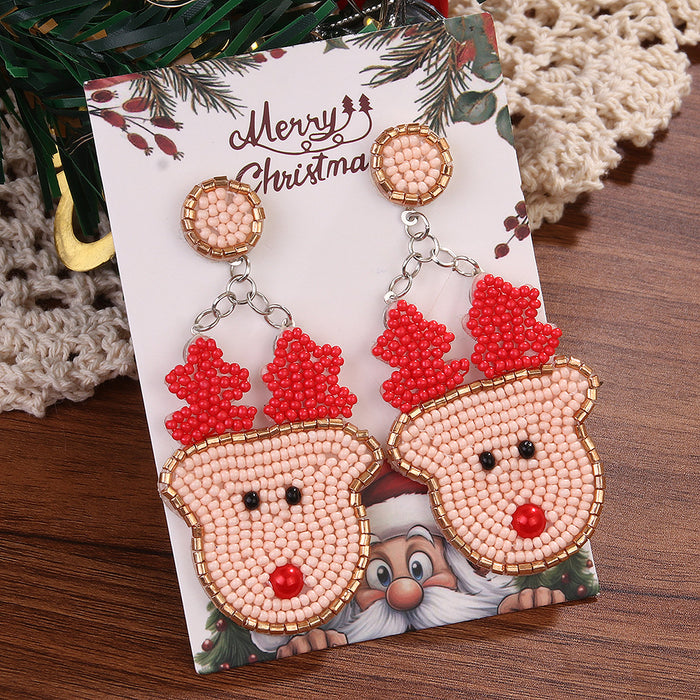 Wholesale Christmas Series Deer Boots Earrings