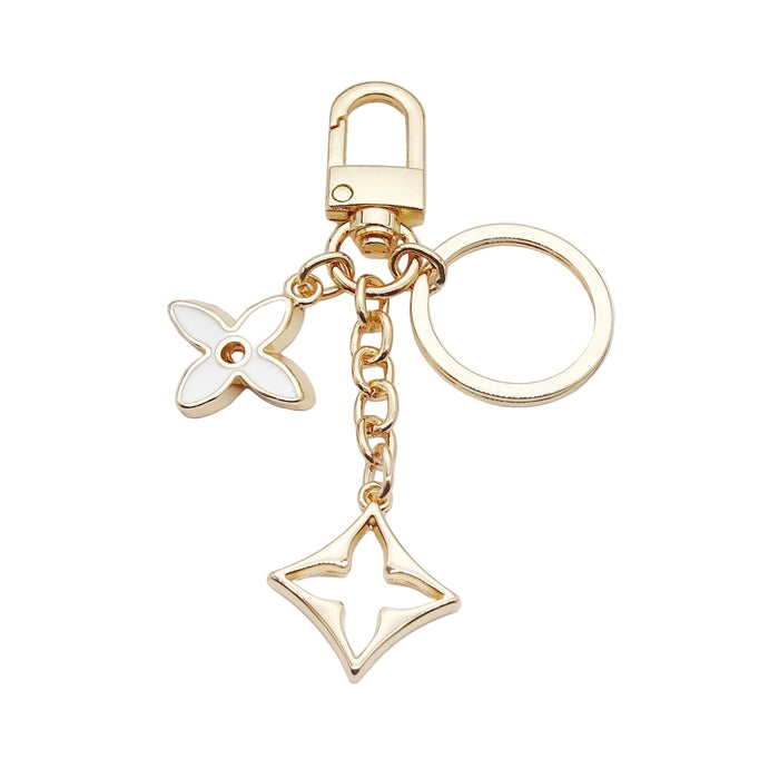 Wholesale Four-leaf clover bag charm metal keychain