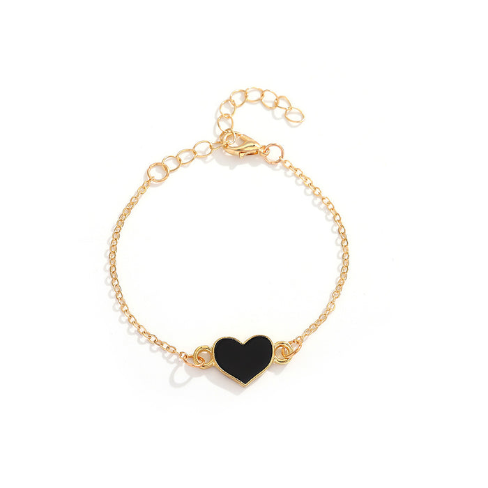 Wholesale Peach Heart Dripping Oil Bracelet Popular Jewelry Love Shaped