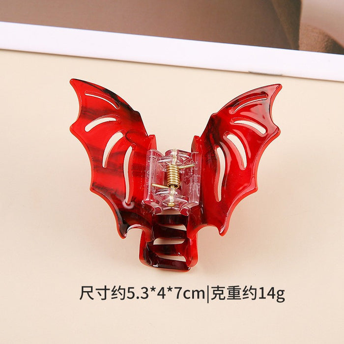 Wholesale Halloween imitation acetate  funny dark style shark clip personality creative pumpkin hairpin ghost clip