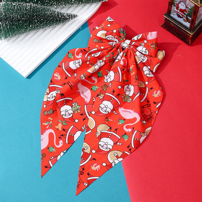 Wholesale Christmas Hairpin Bow Ribbon Spring Clip  Holiday Party Decoration Gift Hair Accessories
