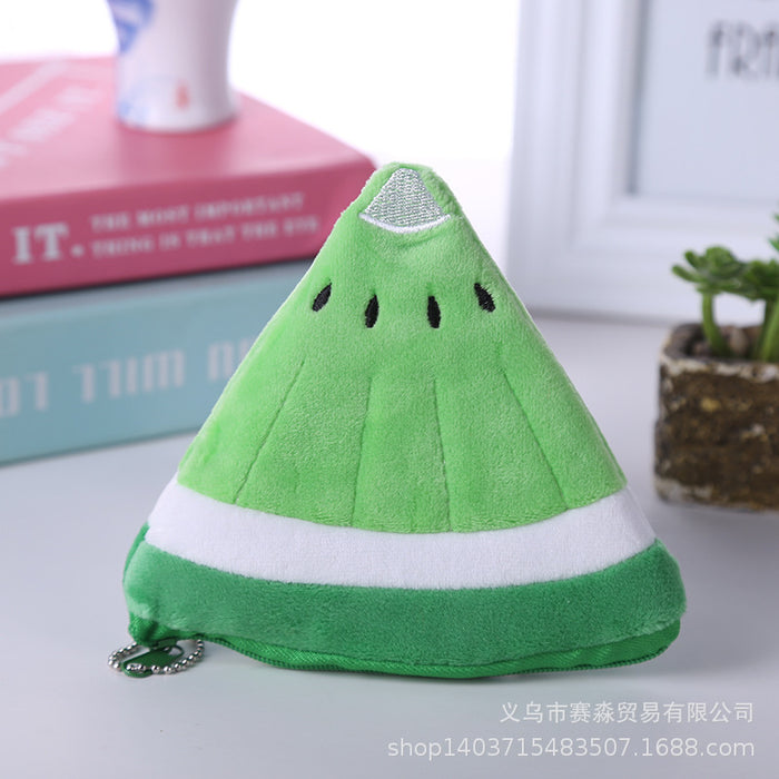 Wholesale Plush Colorful Pineapple Strawberry Watermelon Cartoon Cute Coin Purse JDC-WT-SM003