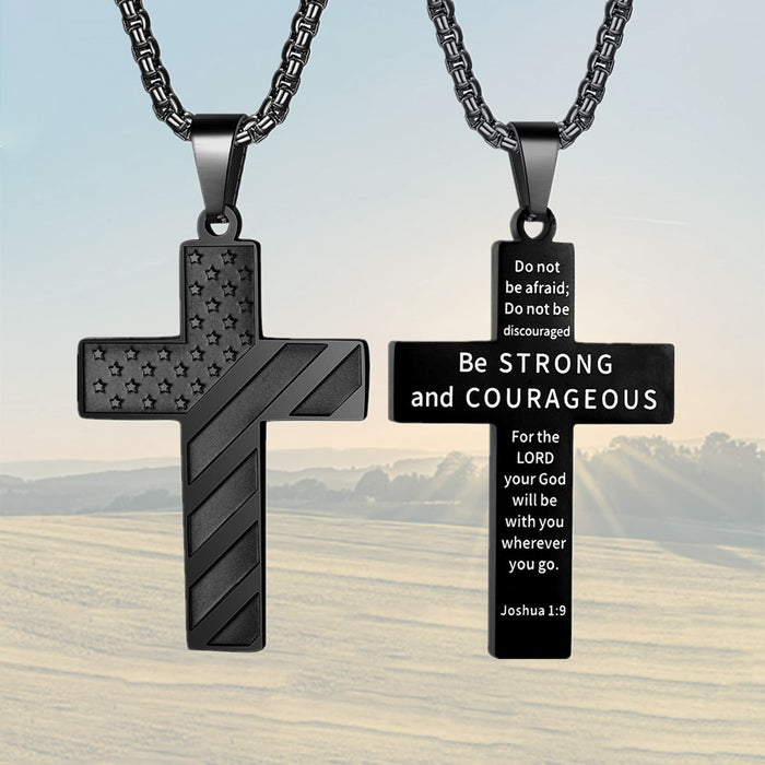 Wholesale Cross necklace stainless steel chain pendant