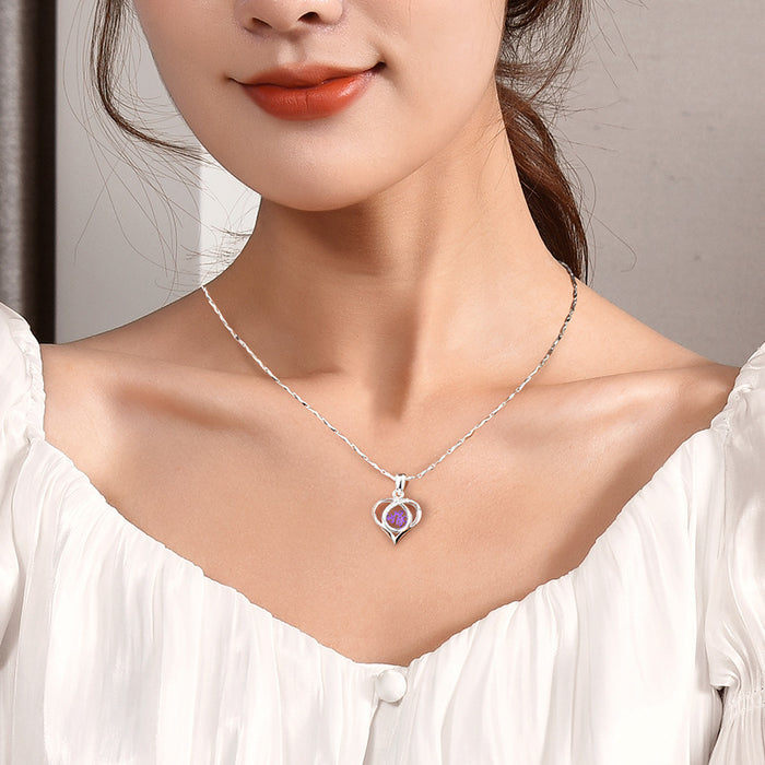 Wholesale titanium steel necklace love clavicle necklace accessories to send girlfriend