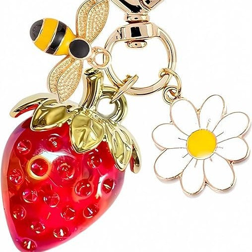 Wholesale Cute Strawberry  Keychains