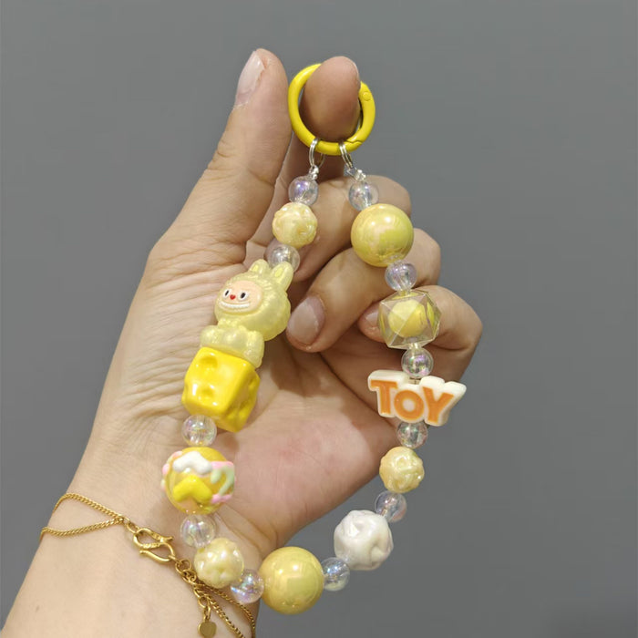 Wholesale Cartoon beaded and hand-painted character keychain