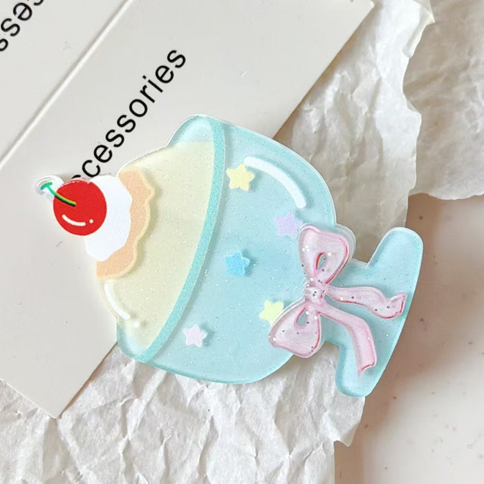 Wholesale Piggy Drink Acrylic Hair Clip