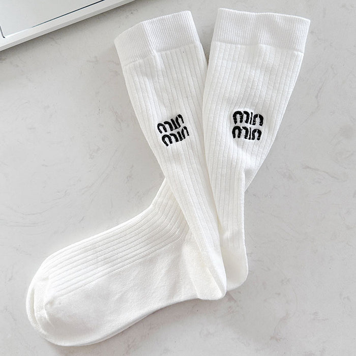 Wholesale Socks trend boneless mid tube women's socks long tube stacked socks