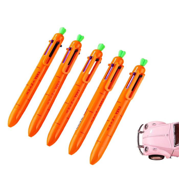 Wholesale Cartoon Carrot 6-Color Bead Pen