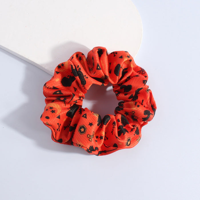 Wholesale Halloween Colorectal Pumpkin Hair Rope Skull Hair Accessories Women