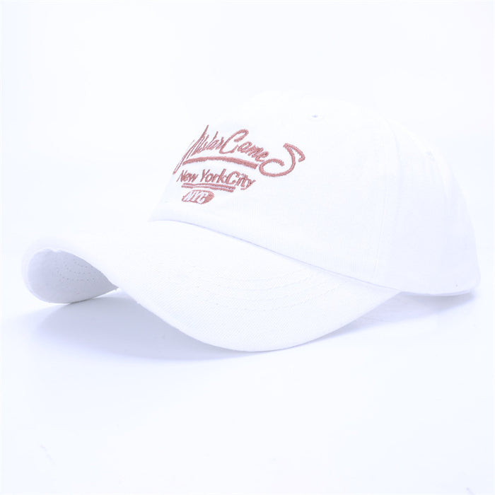 Wholesale Washed cotton baseball cap, retro casual sports duckbill cap, embroidered letter men's and women's hats