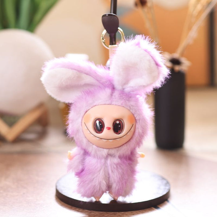 Wholesale Cute vinyl rabbit pendant plush toy doll little rabbit bag pendant keychain doll