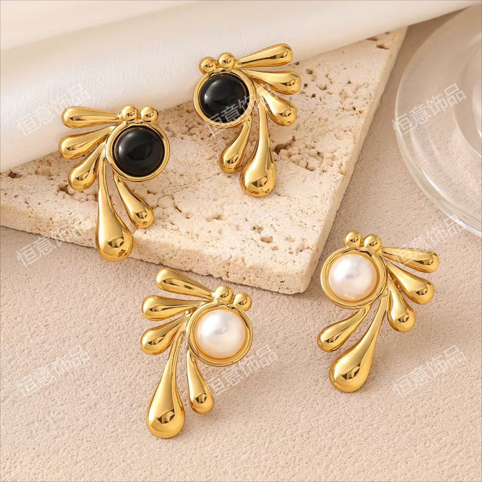 Wholesale Fashionable new style butterfly knot earrings with versatile temperament and high-quality pearl earrings