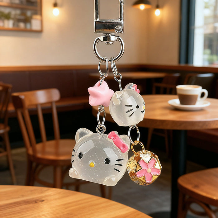 Wholesale Luminous keychain bell pendant bag charm