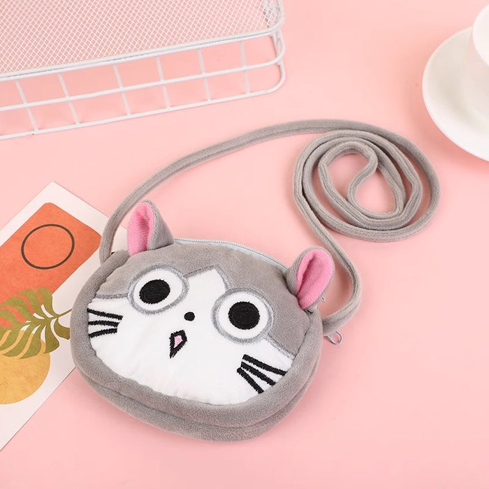 Wholesale cartoon cute children's plush small shoulder bag girl student shoulder messenger bag baby small bag coin purse