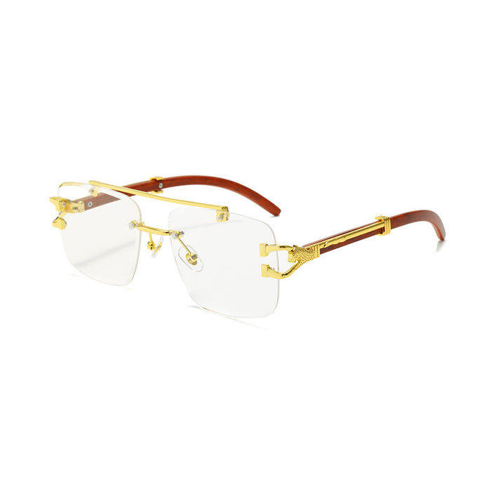 Wholesale New Large Frame Borderless Sunglasses Sunshade and UV Protection Sunglasses