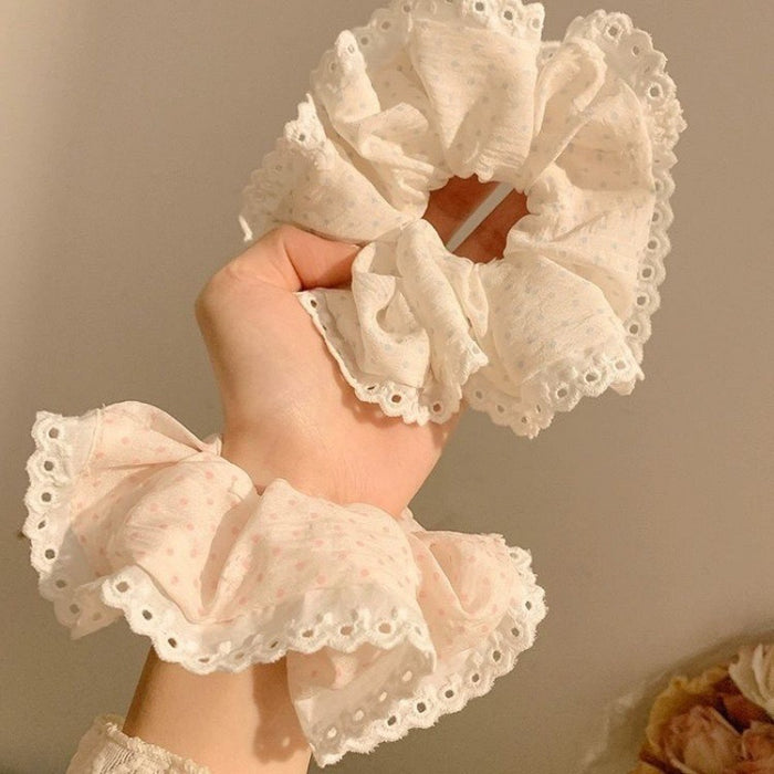 Wholesale Lace Wave Dot Large Bowel Ring Head Large Hair Accessories