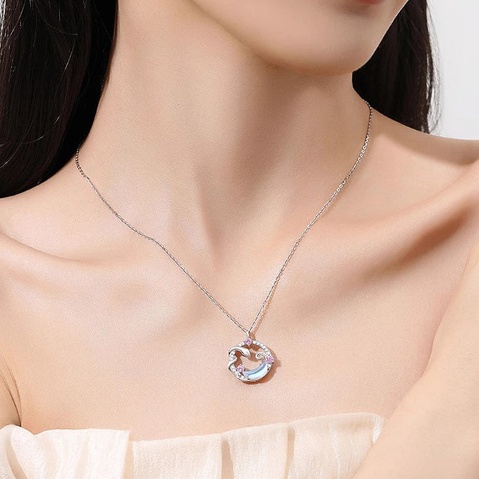 Wholesale Zircon necklace new niche design titanium steel non fading collarbone chain