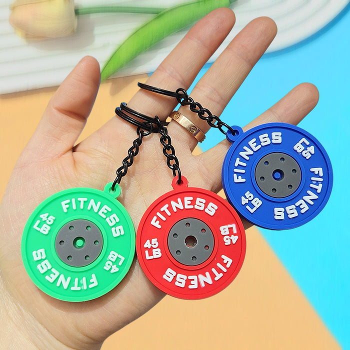 Wholesale Creative Fitness Barbell Keychain