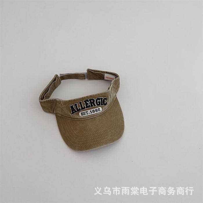 Wholesale Children's Empty Top Hat Simple Letter Sun Hat