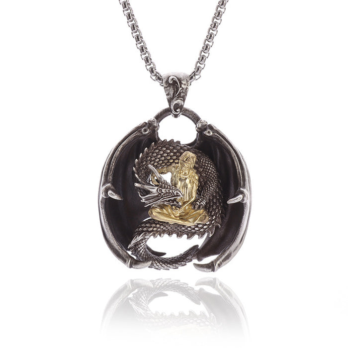 Wholesale  Retro Alloy Cartoon Character Pendant Necklace