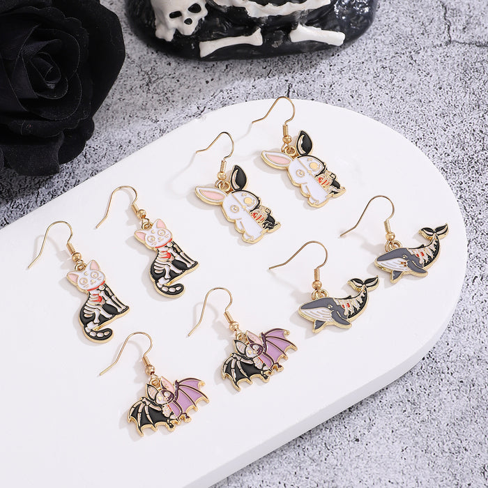 Wholesale  cartoon earrings cool funny personality animal earrings all-match earrings