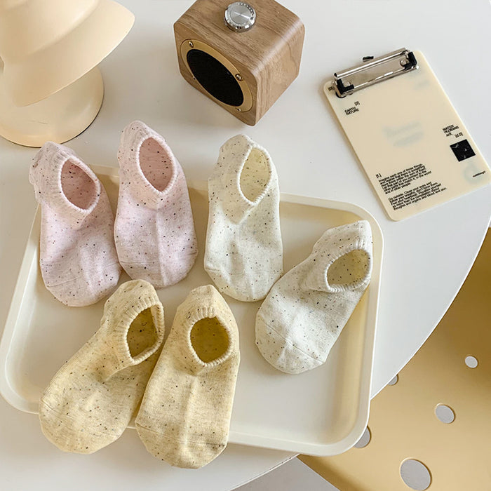 Wholesale Socks children shallow mouth invisible socks with letters on the soles of the feet silicone anti slip