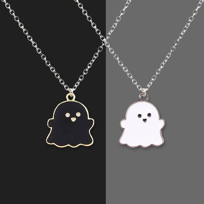 Wholesale Black and White Ghosts Alloy Necklace JDC-NE-yihao009