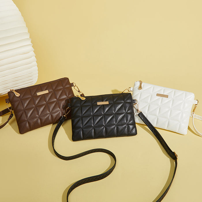 Wholesale White Urban Simplicity Embroidered Crossbody Bag For Women Fashion Accessory Gift