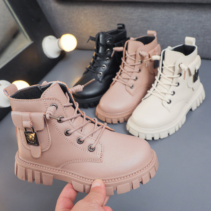 Wholesale A Pair/ Girls' Fashionable Short Boots Winter New Styles Versatile Martin Boots JDC-KS-SB001