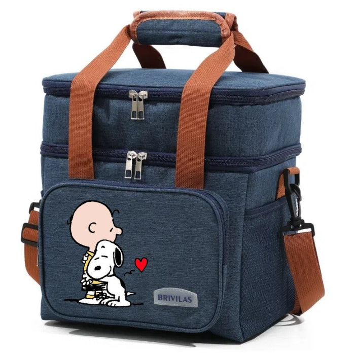 Wholesale Cartoon Cute Double-Layer Lunch Bag Insulated Pouch Handbags