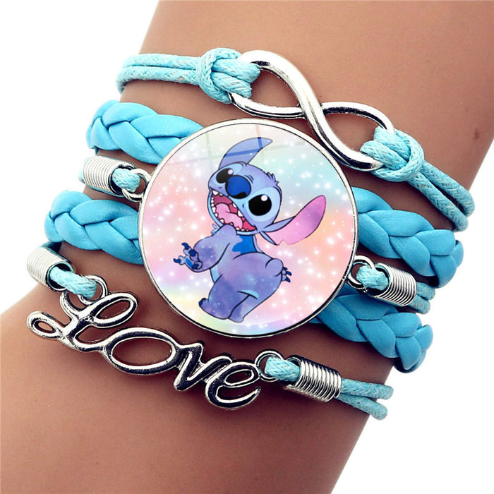 Wholesale Star Stitch Cartoon Bracelet Girl Jewelry Hot Selling Accessories Stitch Peripheral Leather Hand Jewelry JDC-BT-JY002