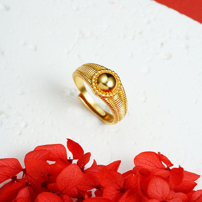 Wholesale New ring trend transfer bead opening ring, light luxury design, long-lasting jewelry wholesale