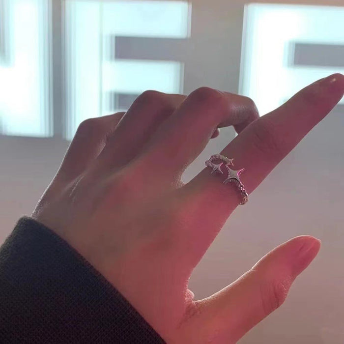 Wholesale Ring niche original design adjustable opening star ring