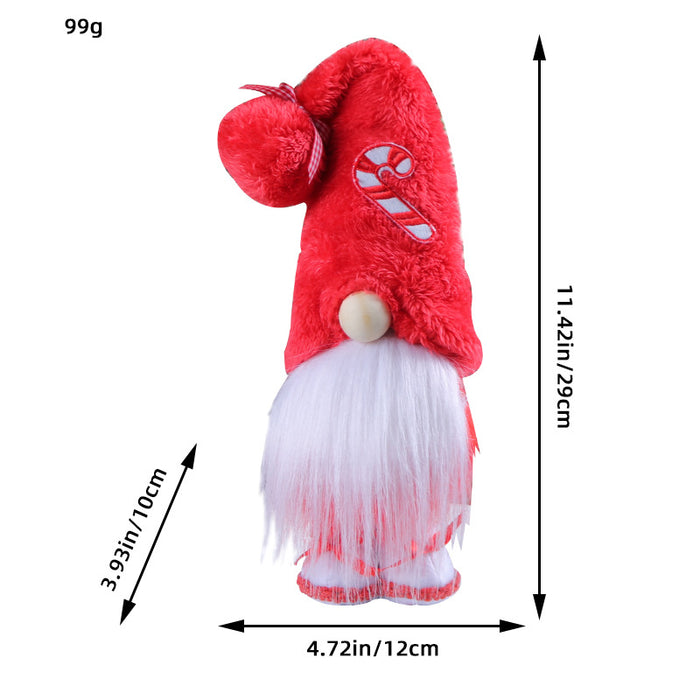 Wholesale Christmas Candy Faceless Old Man Decoration Creative Rudolph Standing Doll Window Doll Decoration