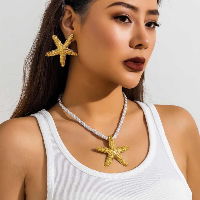 Wholesale Exaggerated Star Alloy Necklace JDC-NE-XueR006