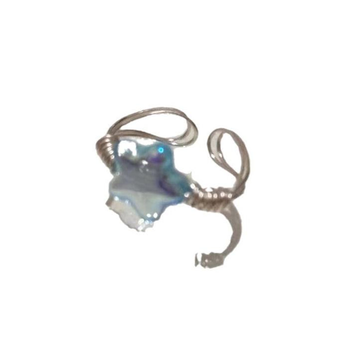 Wholesale Transparent Star Ring Niche Design Simple Open Ring