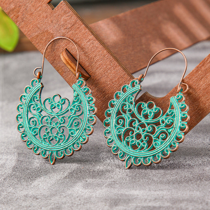 Wholesale Ethnic Vintage Heart Earring Set - Zinc Alloy Jewelry Accessory for Party Wear MOQ≥2
