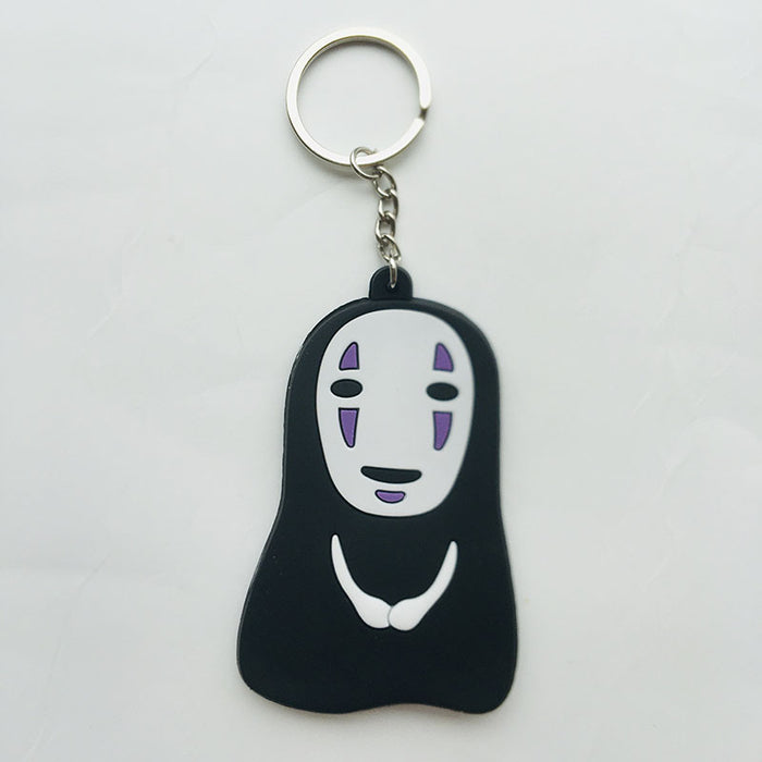 Wholesale Japanese Anime Surrounding Spirited Away Big Fat Cat Gray Fat Man Double-sided Keychain Cartoon Faceless Men's Bag Pendant JDC-KC-Hual006