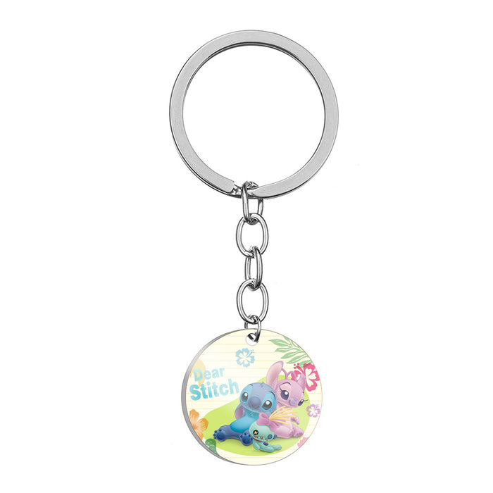 Wholesale Cartoon Color Printing Stainless Steel Keychain JDC-KC-HuanYu029