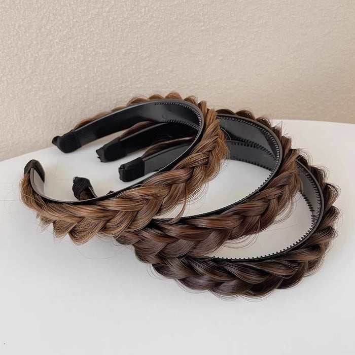 Wholesale Wig Braided Hair Hoop Women's Fishbone Braided Head