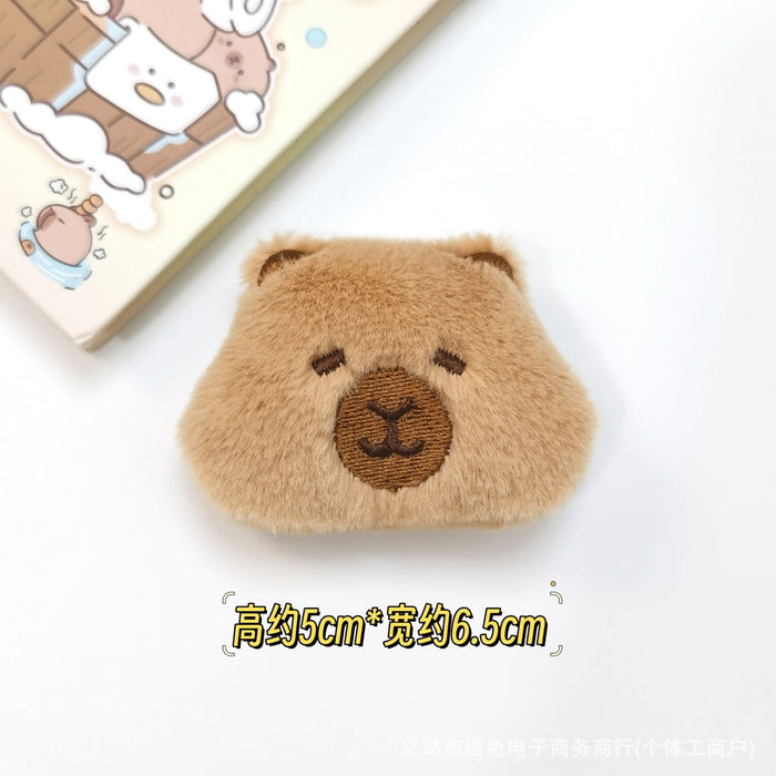 Wholesale Cute Plush Doll Pendant Capybara Keychain Accompanying Gift Small Hanging Decoration Accompanying Gift Brooch Doll