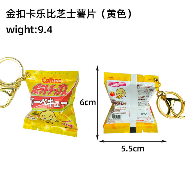 Wholesale Simulated Snack Bag Keychain Mini Snack Bag Car Keychain Pendant Bag Pendant