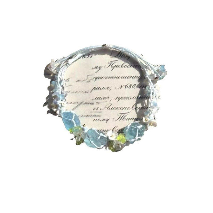 Wholesale Crystal mesh bag woven rope bracelet embellished with a cool feeling bracelet, niche and versatile