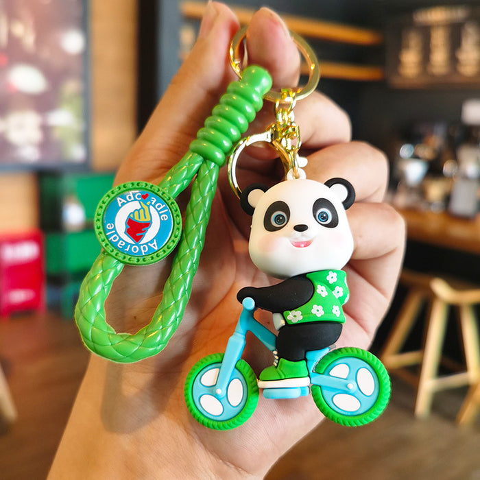 Wholesale Rubber Cartoon Doll Peking Opera Panda Keychain JDC-KC-Tingm184