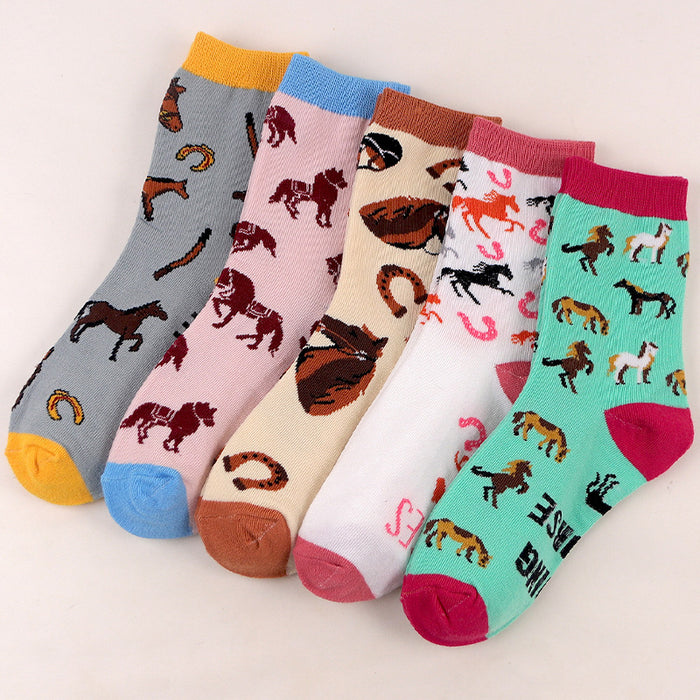 Wholesale Personality Horse Pattern Socks
